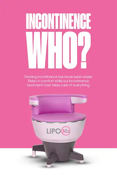 LIPO360 EMS Chair Can Help with Urinary Incontinence 2 Image of a urinary incontinence treatment seat Salisbury